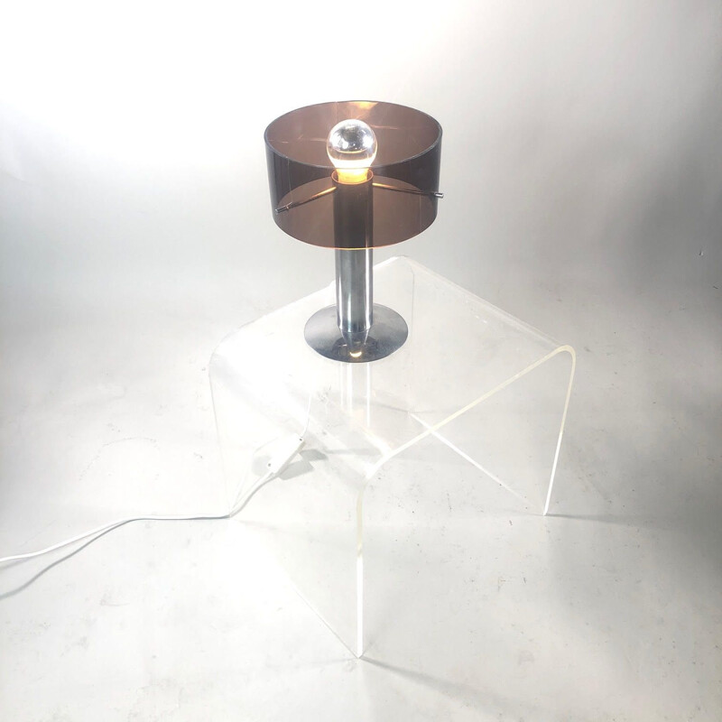 Vintage plexi lampshade lamp 1970