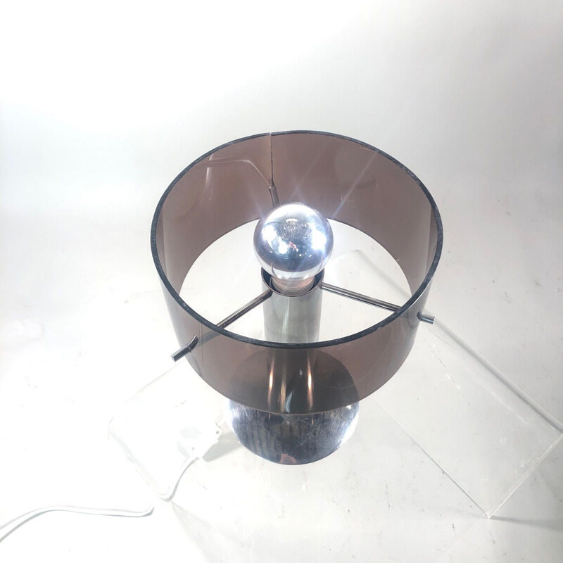 Vintage plexi lampshade lamp 1970