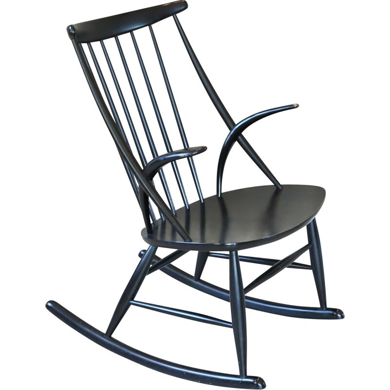 Vintage Rocking Chair, Illum Wikkelso, Danish 1960