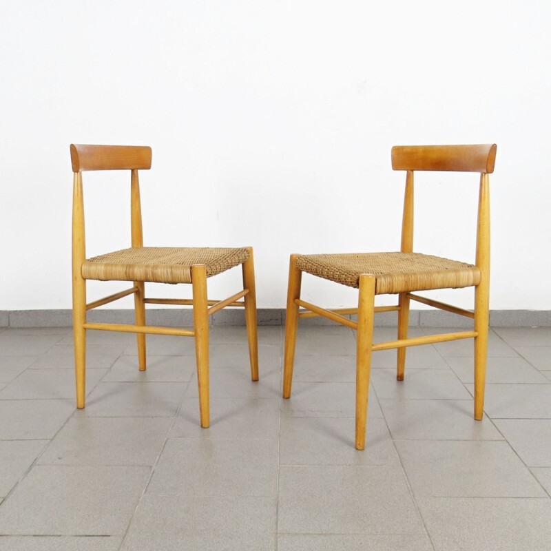 Pair of dining chairs by ULUV  Czechoslovakia 1960