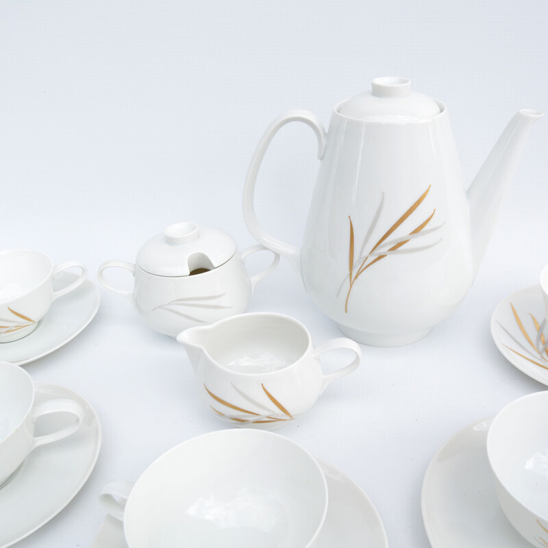 Service à café Vintage Rosenthal Form E Modell conçu par R. Loewy Allemagne 1950