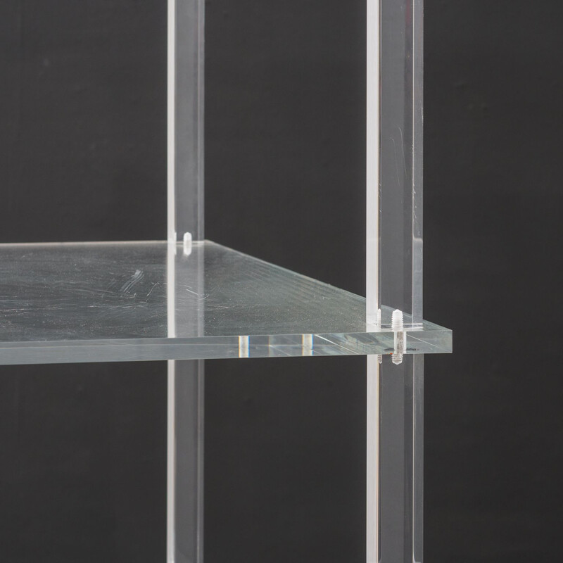 Vintage acrylic free-standing shelf 1970s