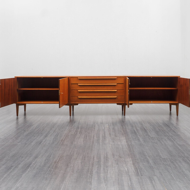 Vintage teak sideboard, WK Möbel RT Serie, 300cm 1960s 