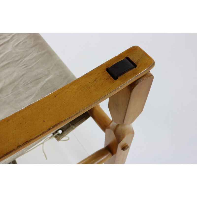 Vintage-Safari-Sessel mit Armlehnen aus dänischem Holz