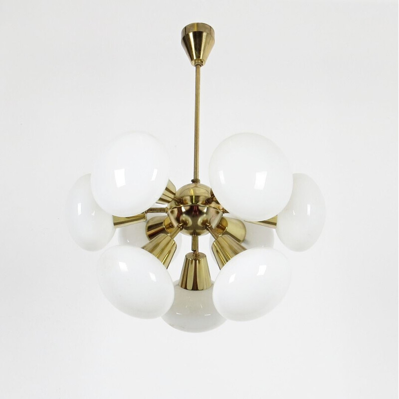 Vintage Chandelier by Josef Hurka Czechoslovakia 1970s