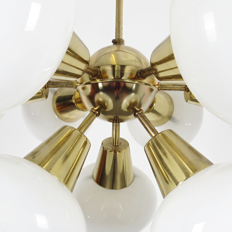 Vintage Chandelier by Josef Hurka Czechoslovakia 1970s