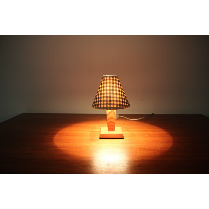 Mid-century wood table lamp, 1960s