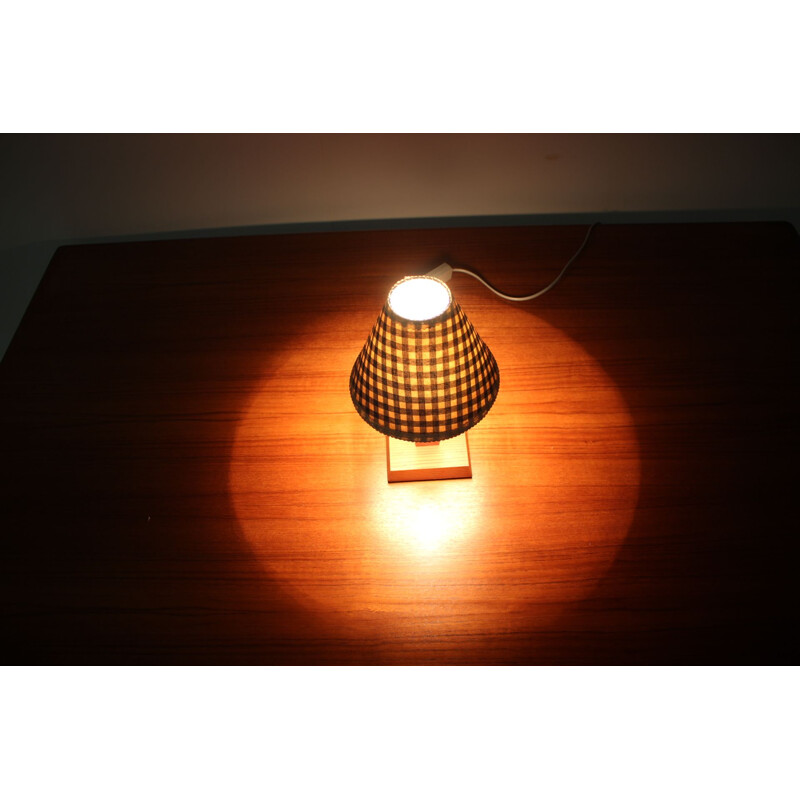 Lampe de table vintage en bois 1960