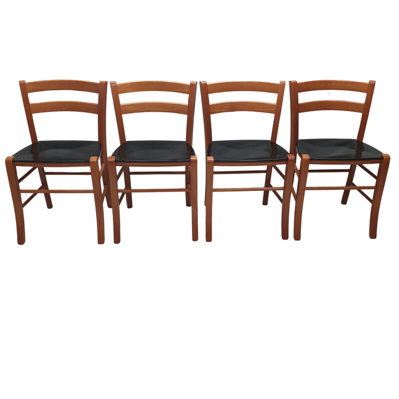 Set of 4 vintage Marocca dining chairs by Vico Magistretti for DePadova, 1987