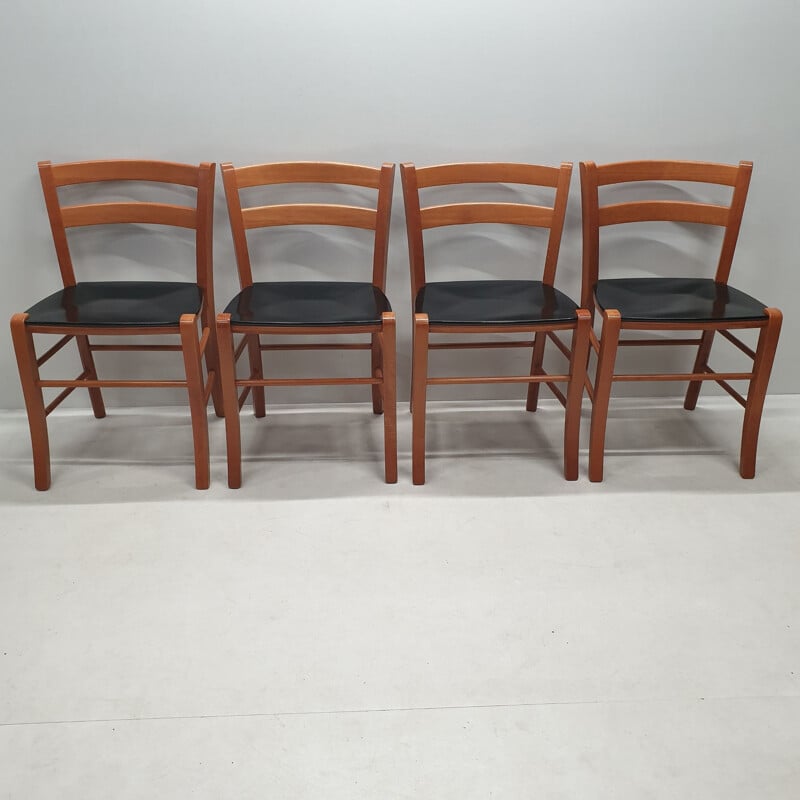 Set of 4 vintage Marocca dining chairs by Vico Magistretti for DePadova, 1987