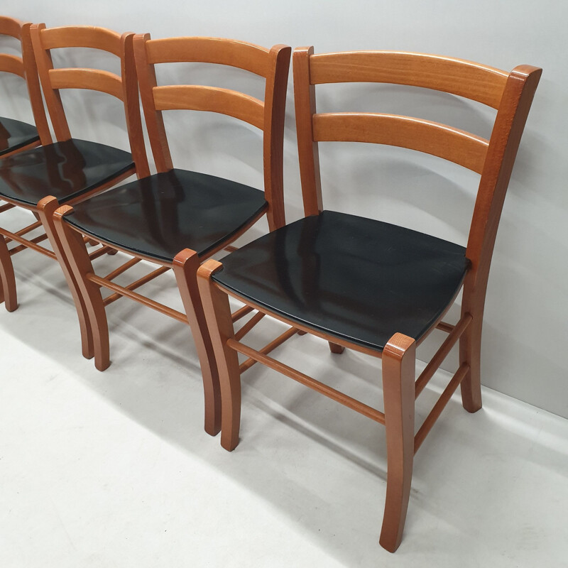 Set of 4 vintage Marocca dining chairs by Vico Magistretti for DePadova, 1987