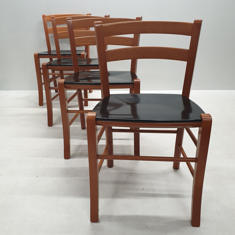 Set of 4 vintage Marocca dining chairs by Vico Magistretti for DePadova, 1987