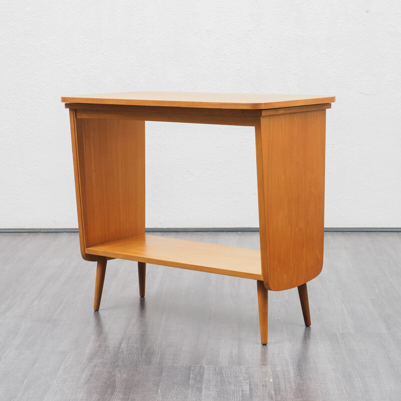 Mid-Century media side table, walnut 1950s