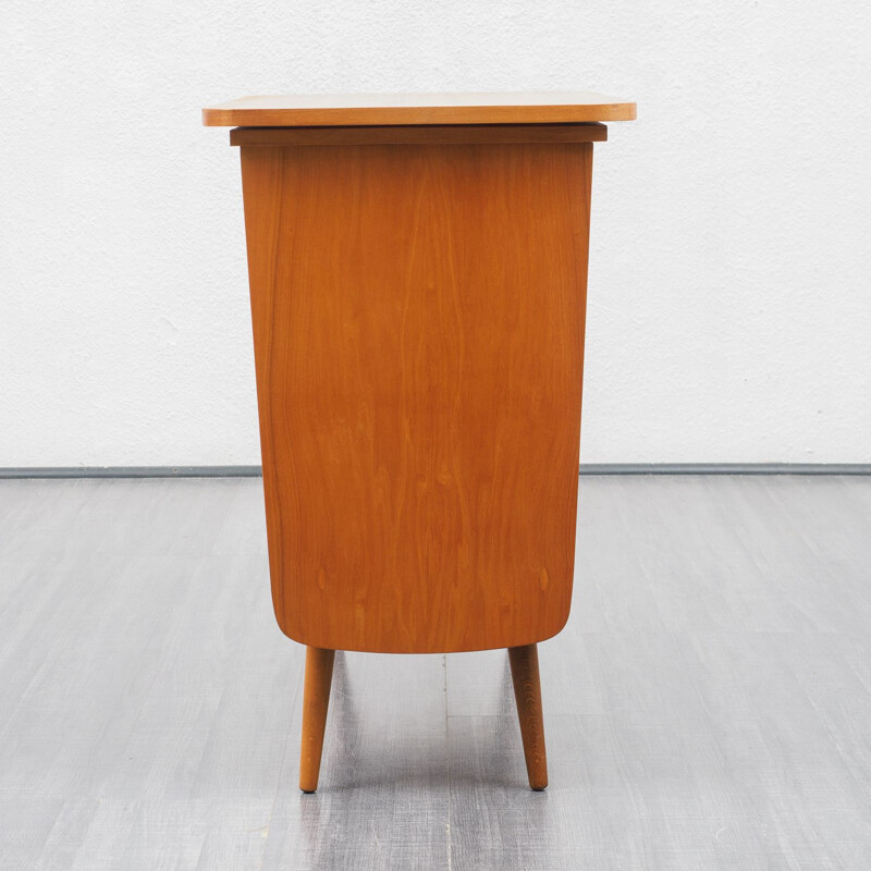 Mid-Century media side table, walnut 1950s