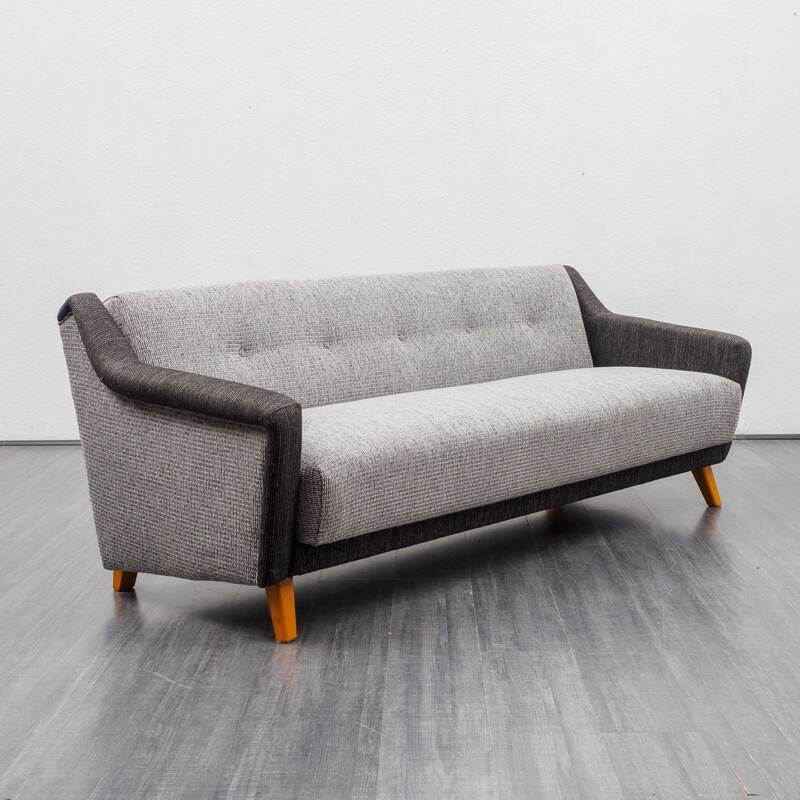 Mid-Century 2-toned  sofa, fold-out guest bed, 1950s