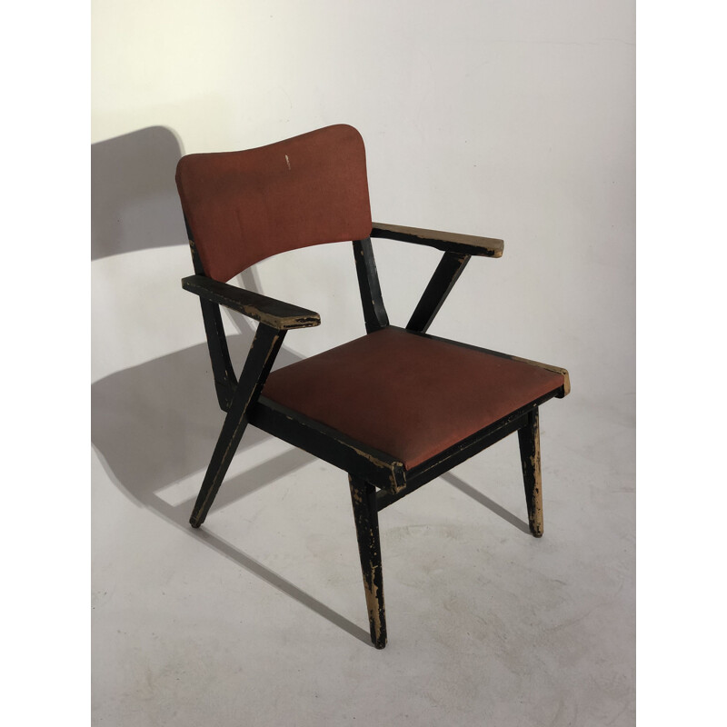 Fauteuil vintage en bois 