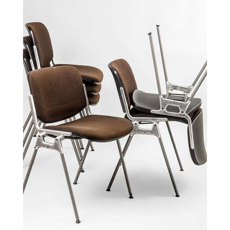 Set van 6 vintage DSC 106 stoelen van Giancarlo Piretti voor Castelli, Italië, 1960