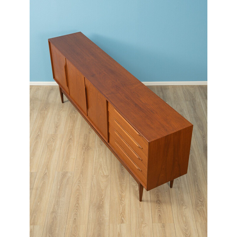 Vintage Sideboard in teak veneer Scandinavian Heinrich Riestenpatt, designed in Germany, 1960