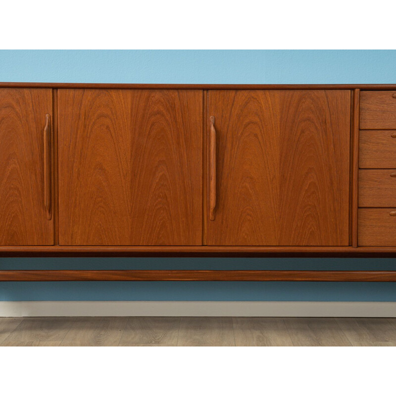 Vintage Sideboard in teak veneer Scandinavian Heinrich Riestenpatt, designed in Germany, 1960