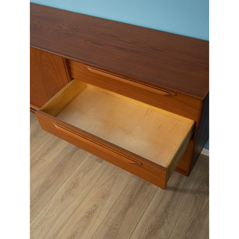 Vintage Sideboard in teak veneer Scandinavian Heinrich Riestenpatt, designed in Germany, 1960