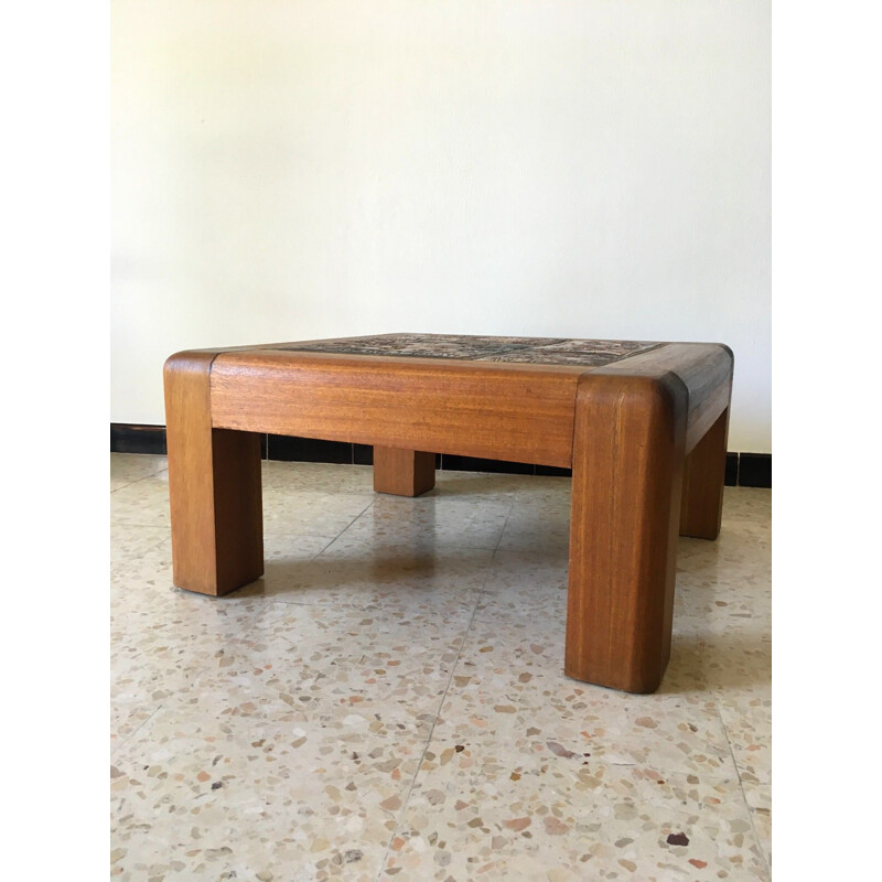 Vintage ceramic coffee table by Roland Zobel 1970