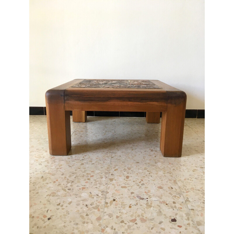 Vintage ceramic coffee table by Roland Zobel 1970