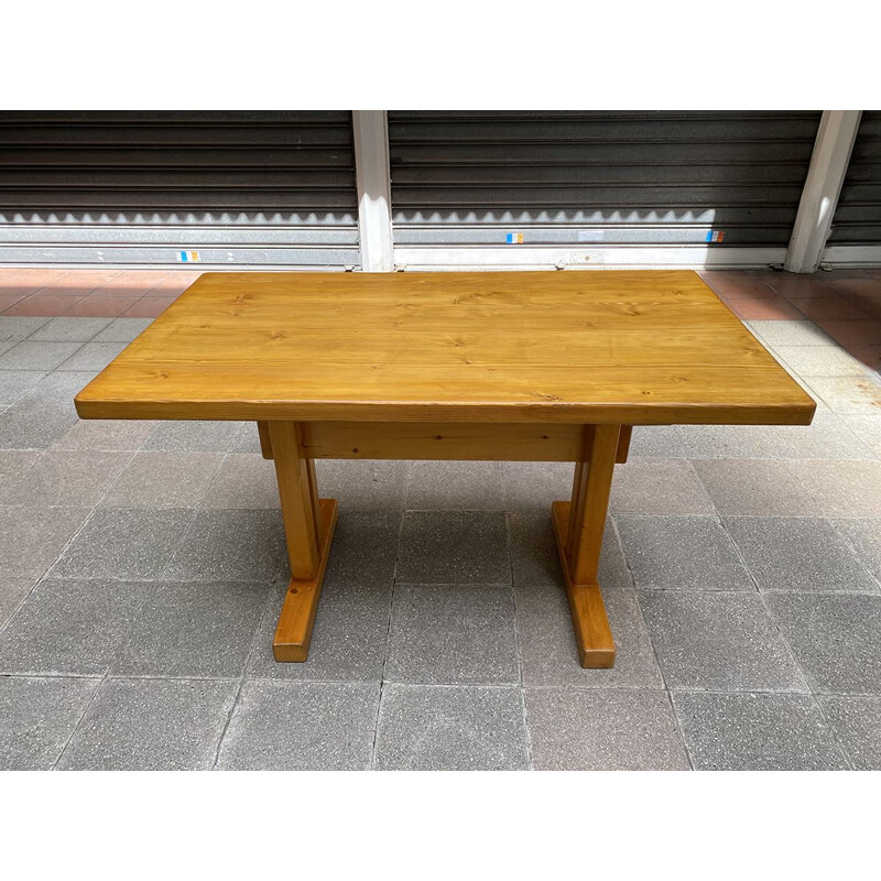 Vintage dining table small Les arcs 1600 Charlotte Perriand 1969