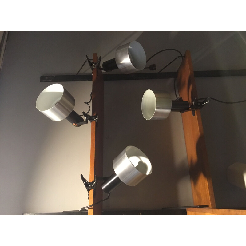 Set di 4 lampade a clip vintage di Raak Lighting Amsterdam