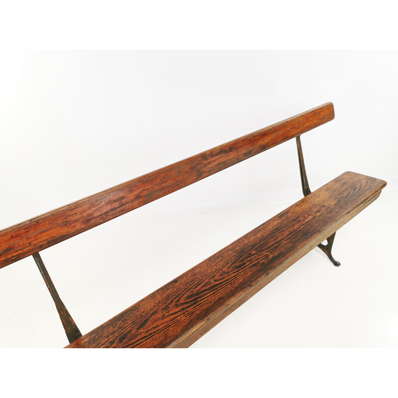 Vintage Victorian Church Pew Railway Bench James Blezard & Sons British