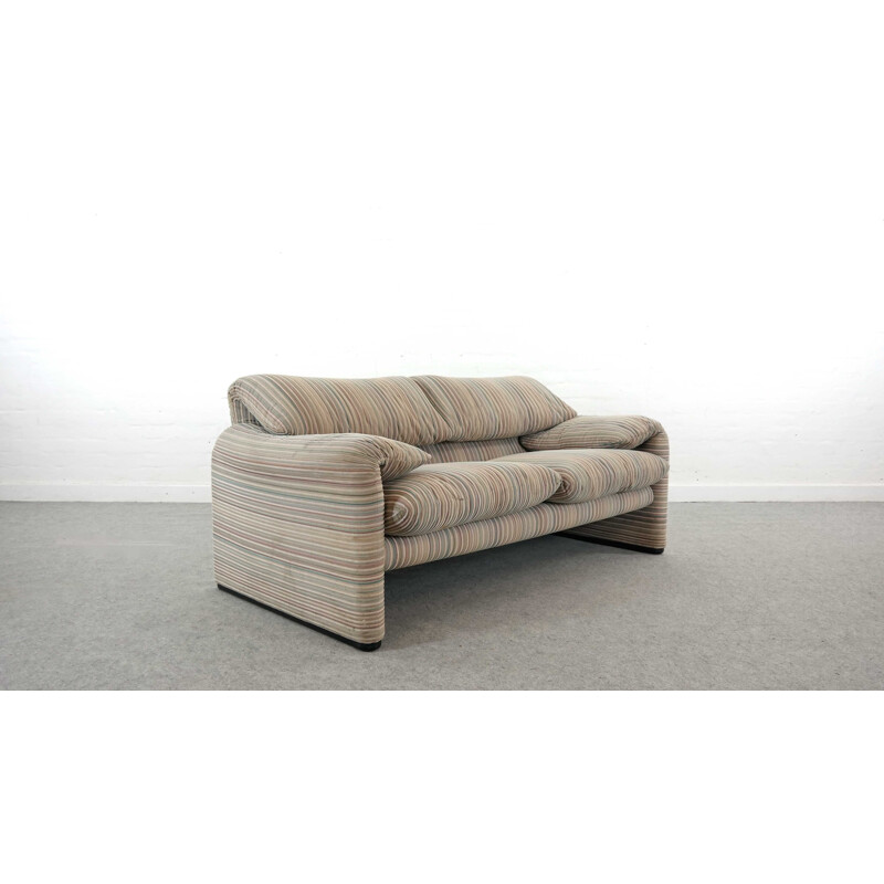 Vintage 2-Seater Sofa by Vico Magistretti Cassina Maralunga 1973