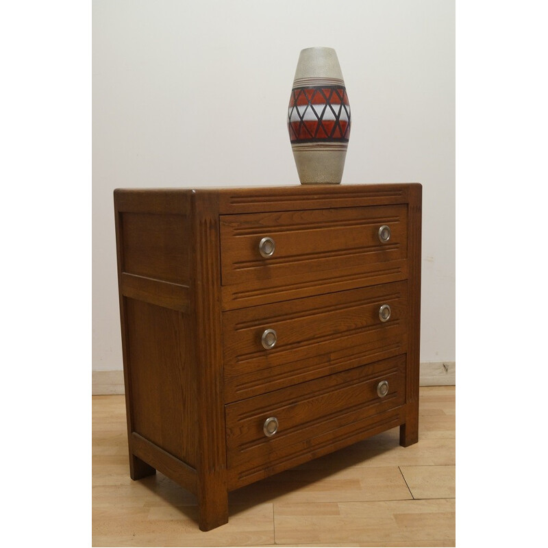 Commode vintage en bois massif - années 30