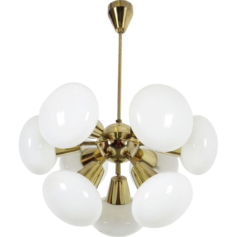 Vintage Chandelier by Josef Hurka Czechoslovakia 1970s