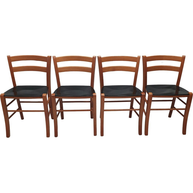 Set of 4 vintage Marocca dining chairs by Vico Magistretti for DePadova, 1987