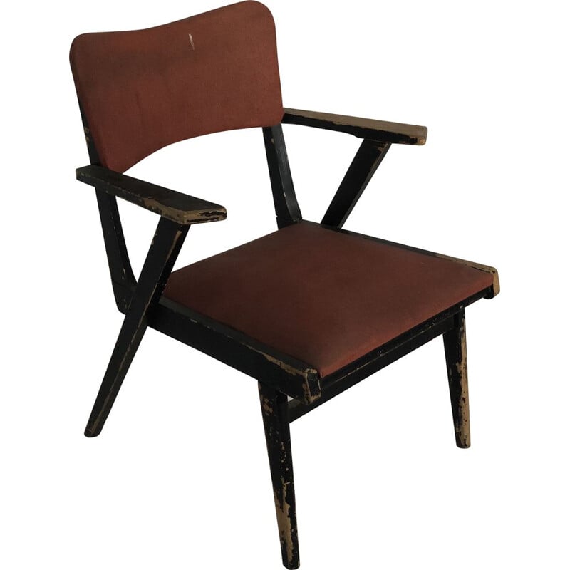 Vintage wooden armchair 