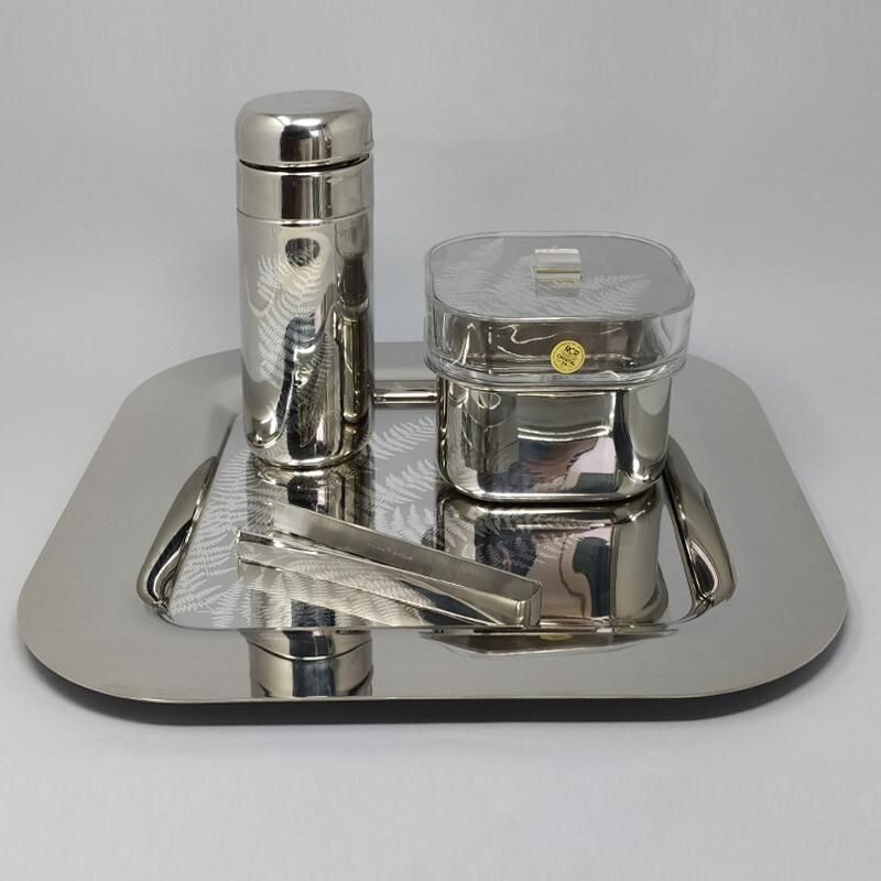 Vintage Sambonet Cocktail Set, Italian 1970s