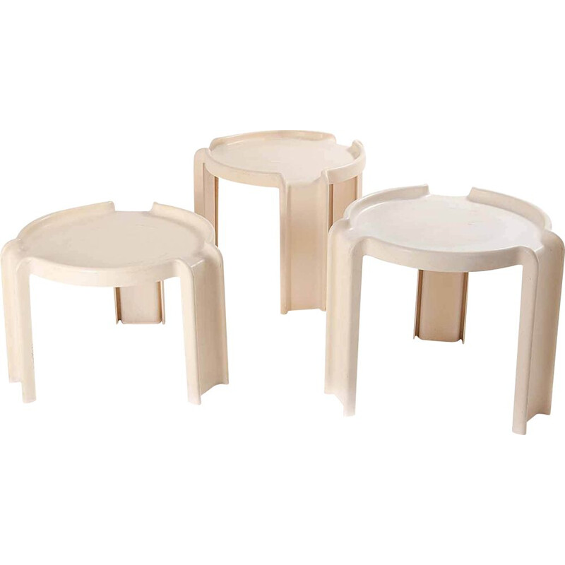 Set of 3 Vintage Nesting Tables by Giotto Stoppino for Kartell, 1960