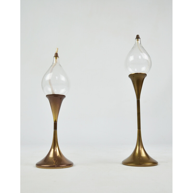 Pair of vintage candlesticks by F. Andersen, 1970