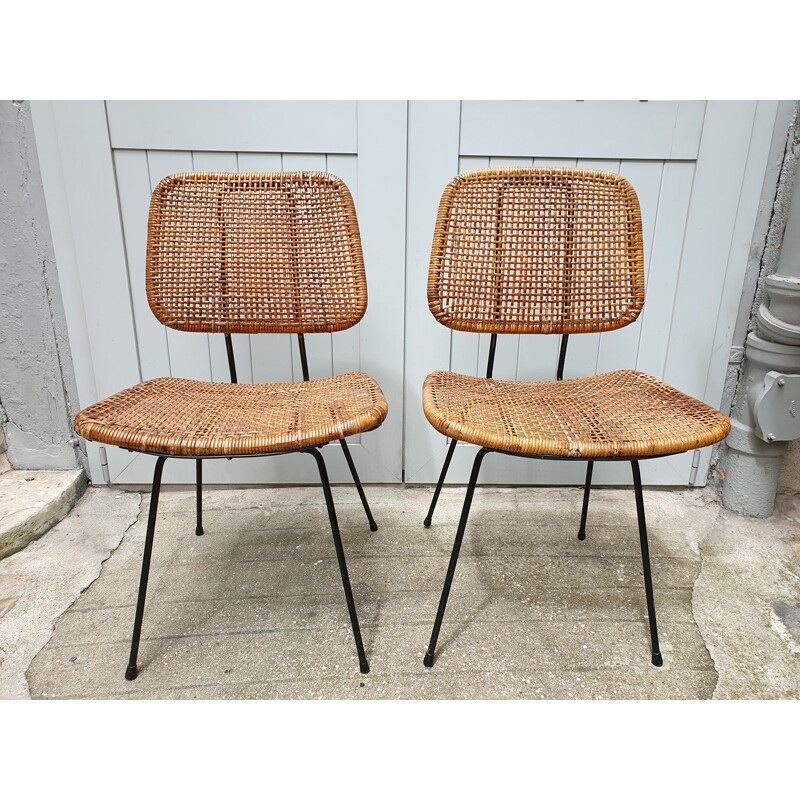 Paire de chaises vintage circa 1966