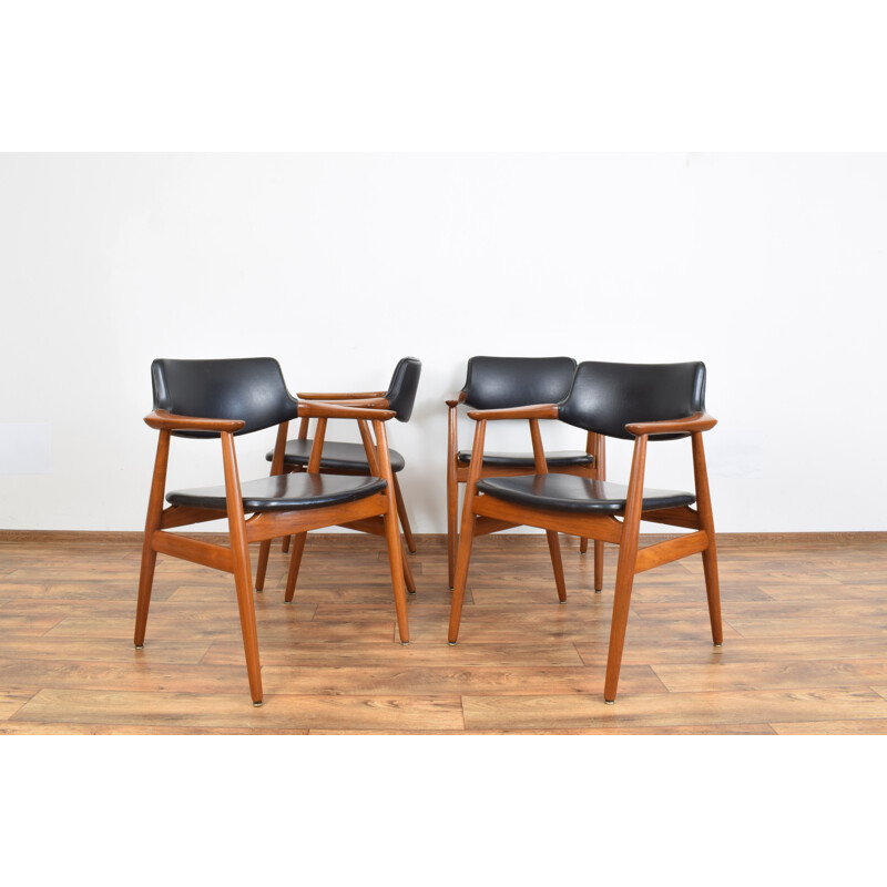 Set of 4 Mid-Century Chairs by Svend Åge Eriksen for Glostrup Danish 1950s