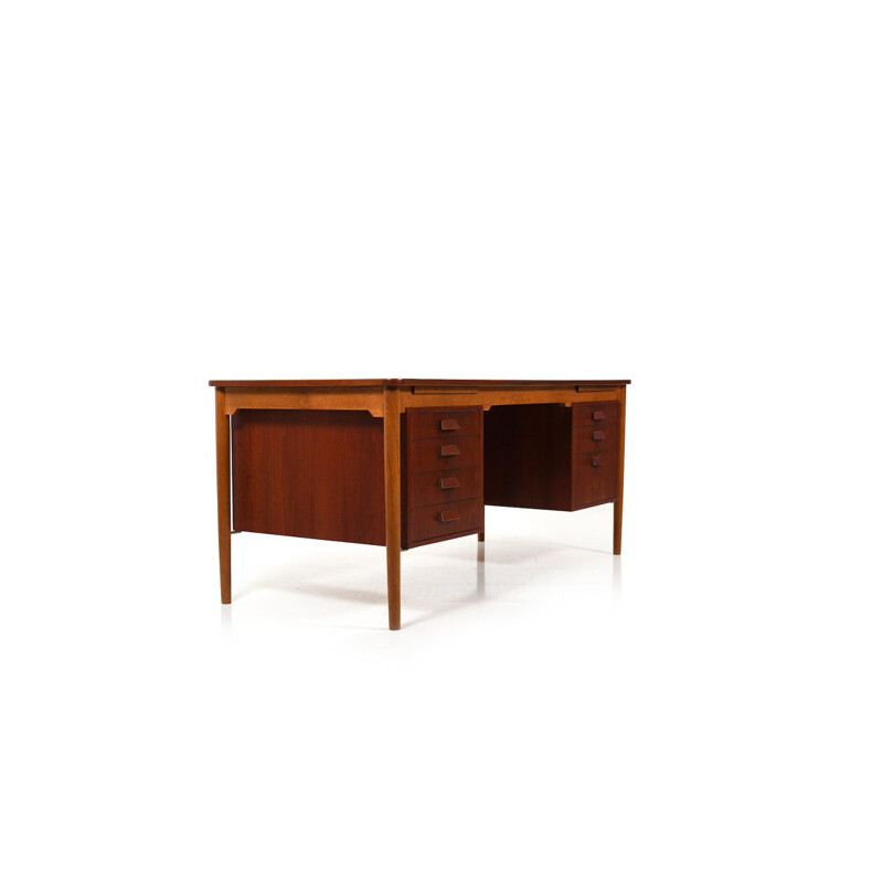 Vintage teak and oak desk, Denmark 1950