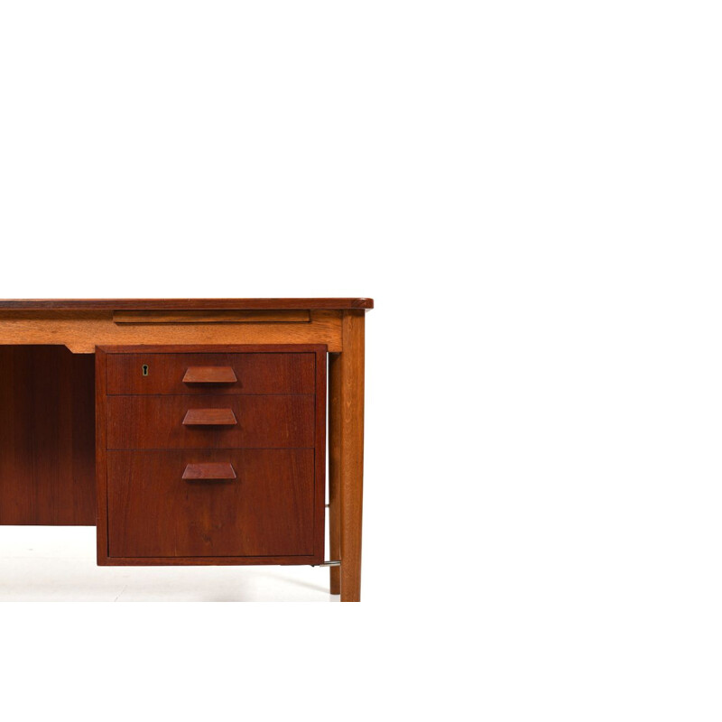 Vintage teak and oak desk, Denmark 1950