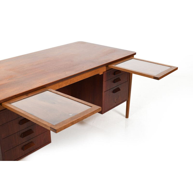 Vintage teak and oak desk, Denmark 1950