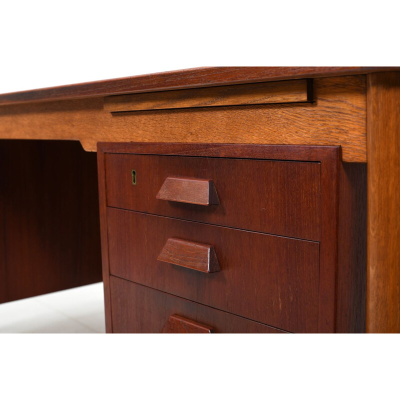 Vintage teak and oak desk, Denmark 1950