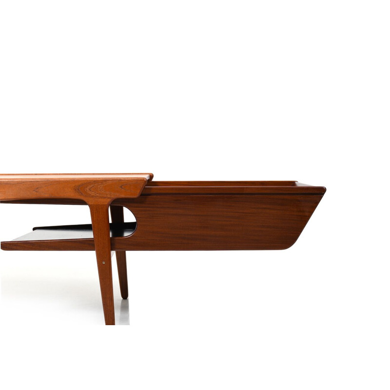 Mid Century Teak Table with Formica Inlays Danish 1960