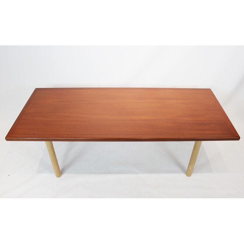 Vintage teak and oak coffee table by Hans J. Wegner for Andreas Tuck, 1960