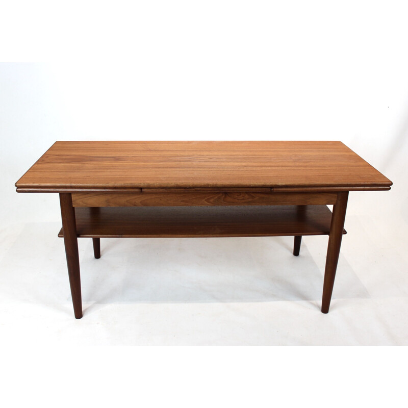 Vintage teak extendable coffee table, Denmark 1960