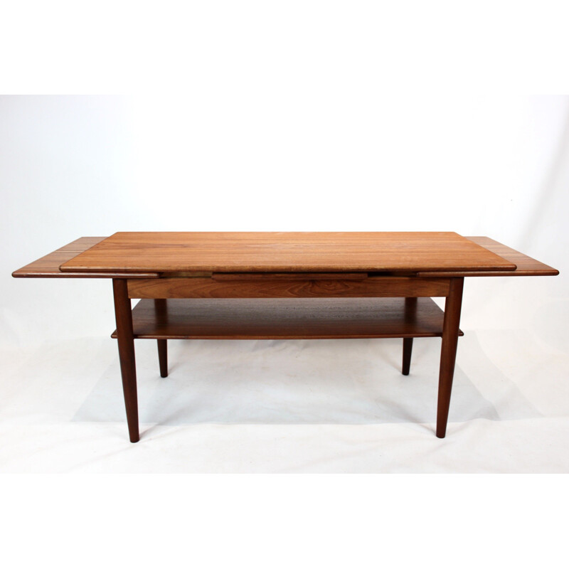 Vintage teak extendable coffee table, Denmark 1960