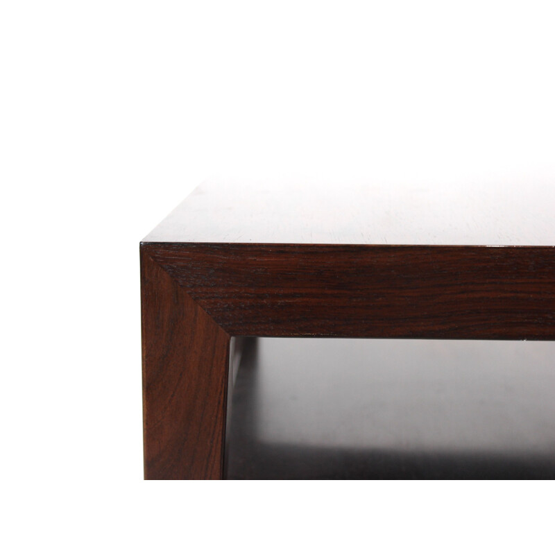 Pair of vintage side tables in rosewood by Severin Hansen for Haslev Furniture 1960s 