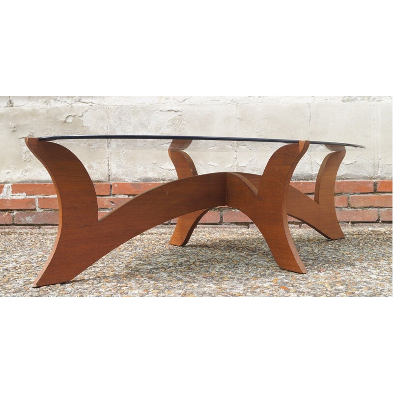 Vintage coffee table Hugues Poignant 1960