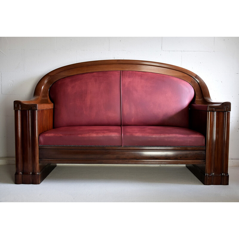 Sofá Vintage do fabricante real de mobiliário Art Deco dinamarquês C.B. Hansens 1930